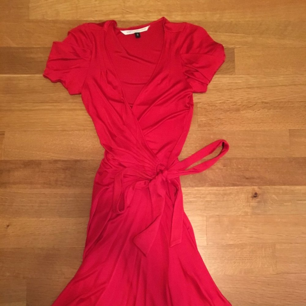 Diane von Furstenberg Red Wrap Dress